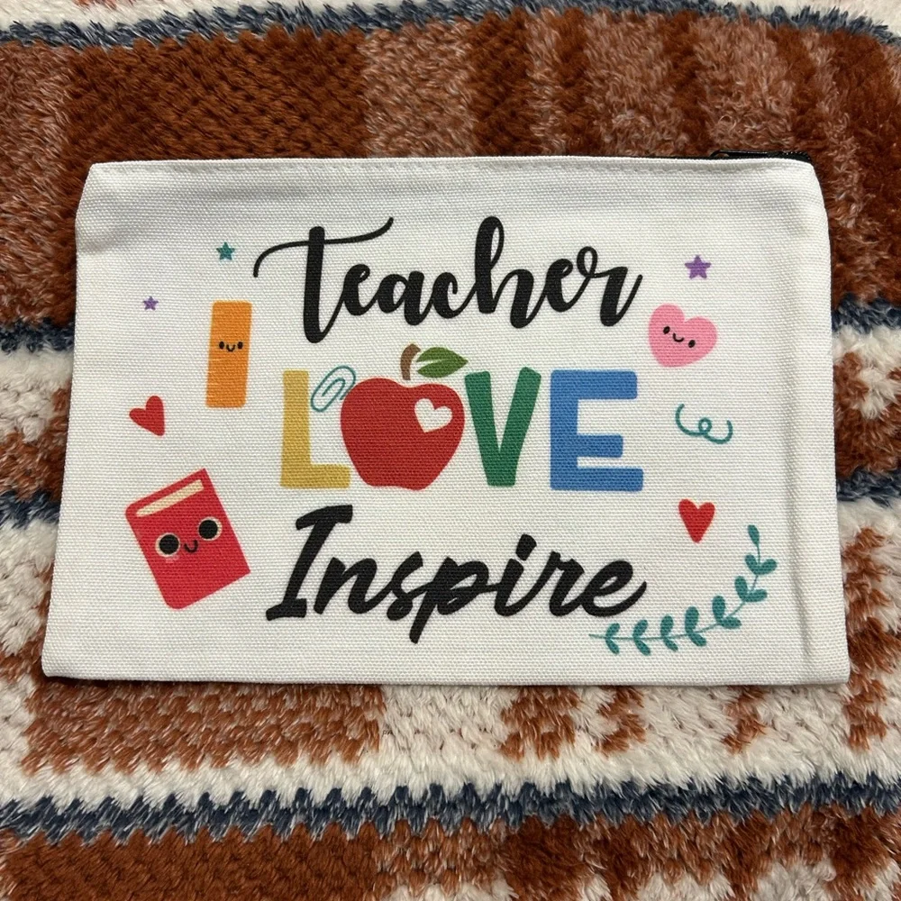 **2/$10** Teacher Love Inspire Pouch